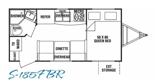 Cruiser RV Shadow Cruiser 185FBR floor plan