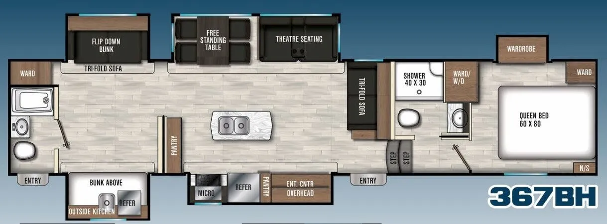 Coachmen Chaparral 367BH floor plan