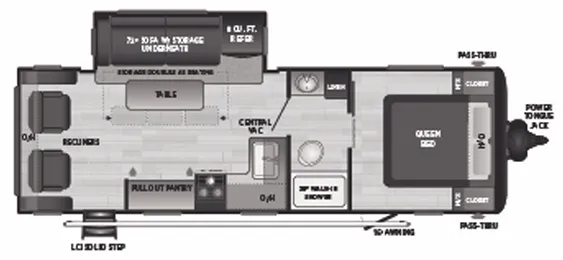 Keystone Hideout 25RLWE floor plan
