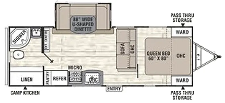 2019 Coachmen Freedom Express Ultra Lite 248RBS - Floor plan