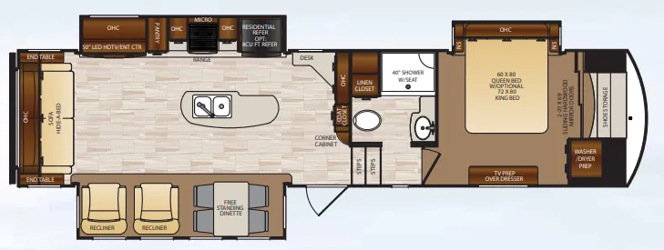 2019 Forest River Wildcat 32WB floor plan