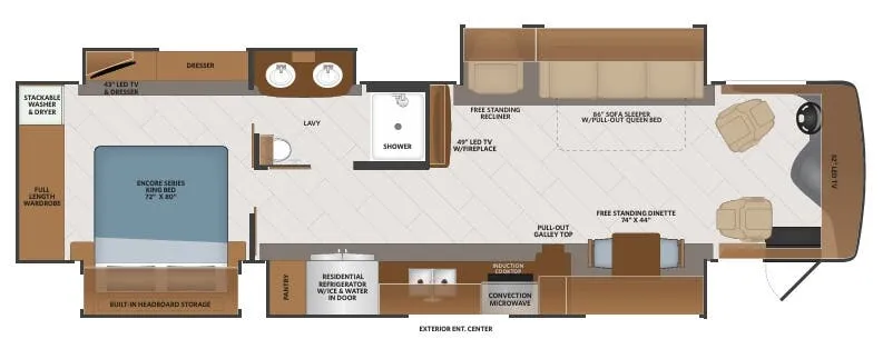 Fleetwood Discovery 38F floor plan