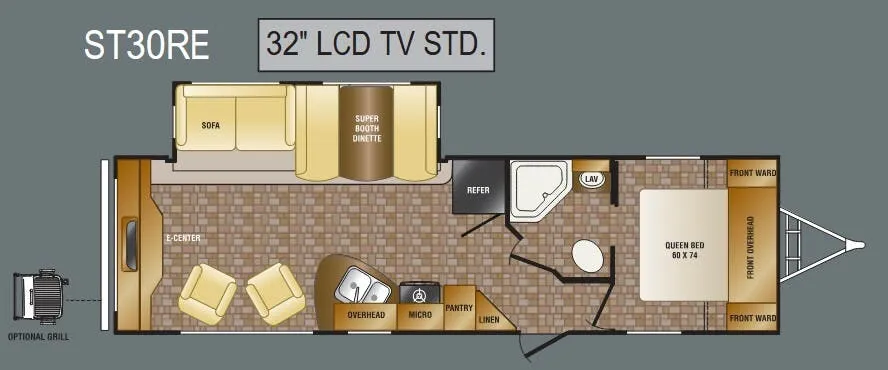 CrossRoads Sunset Trail Lite Weight ST30RE floor plan