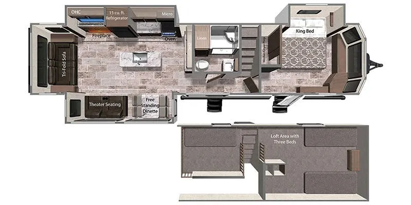 Dutchmen Aspen Trail 391LOFT floor plan