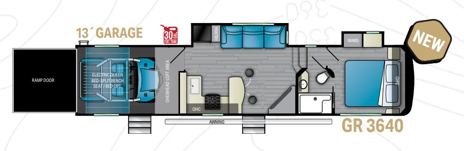 Heartland Gravity 3640 floor plan