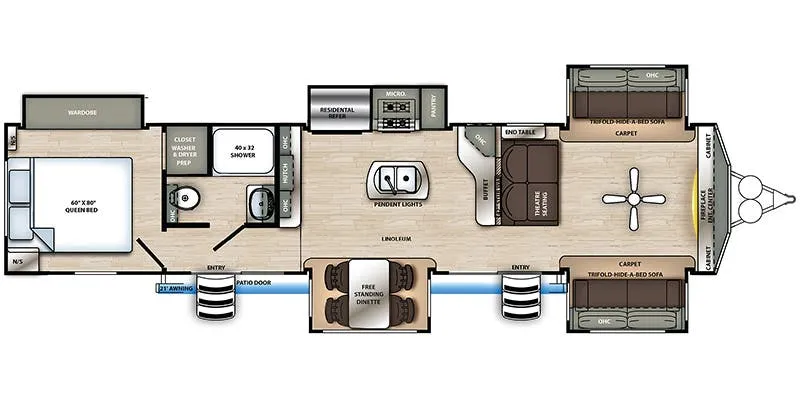 Forest River Sierra Destination 420FL floor plan