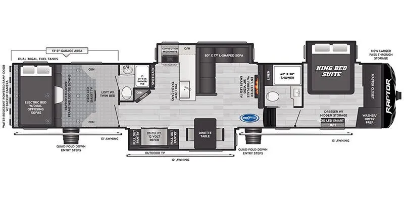2026 Keystone Raptor 433 - Floor plan