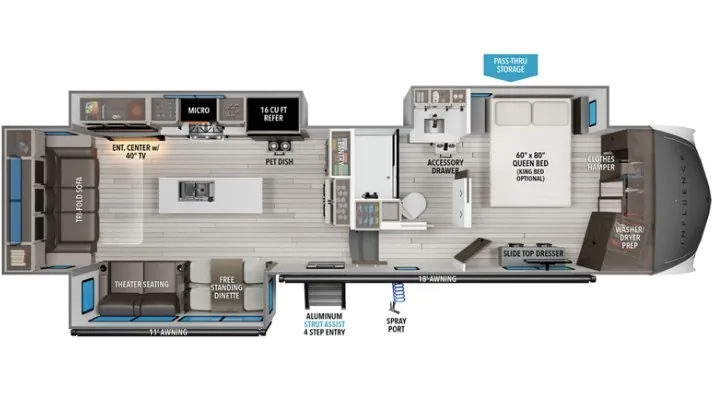 2024 Grand Design Influence 3503GK — floor plan