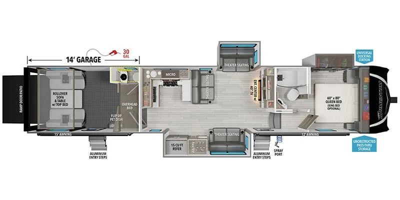 2026 Grand Design Momentum G-Class 415G - Floor plan
