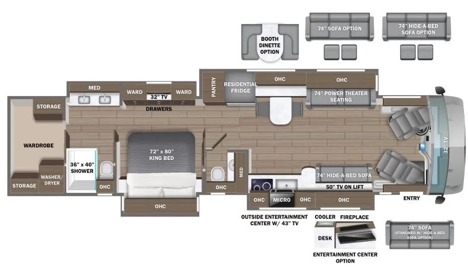 Entegra Coach Cornerstone 45D floor plan