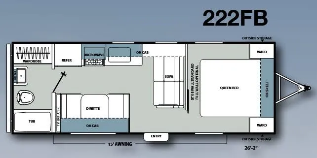 Coachmen Catalina Santara 222FB floor plan