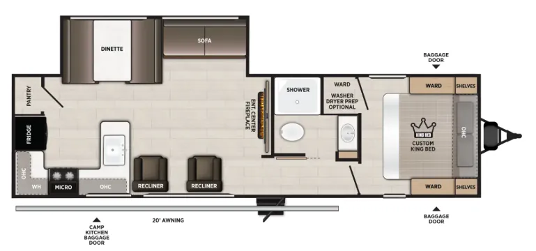 Forest River Wildwood 27RK floor plan