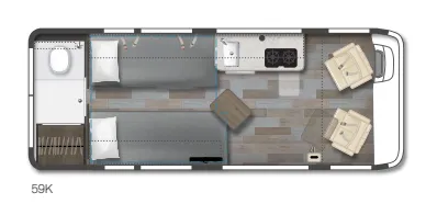 Winnebago Travato 59K floor plan