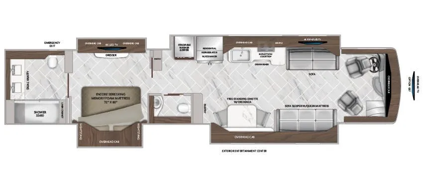 American Coach American Eagle 45G floor plan