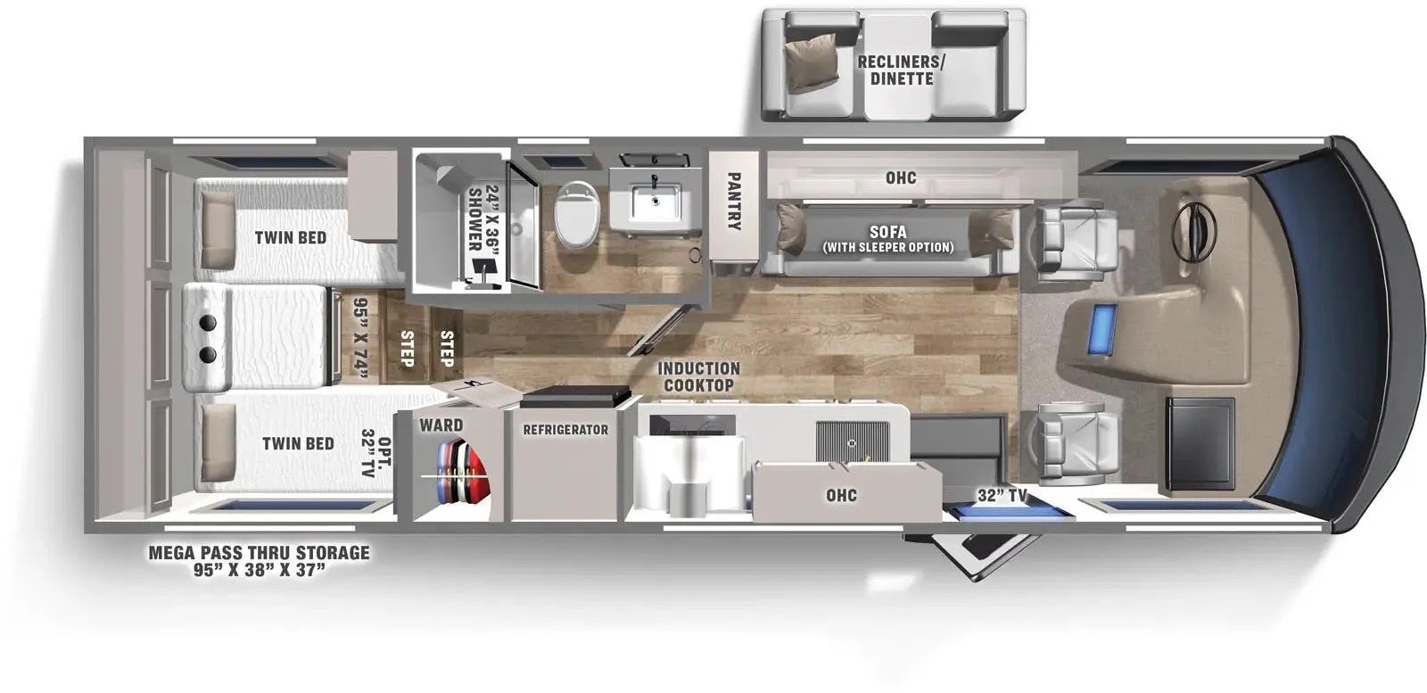 2025 Coachmen Euro 25LE - Floor plan