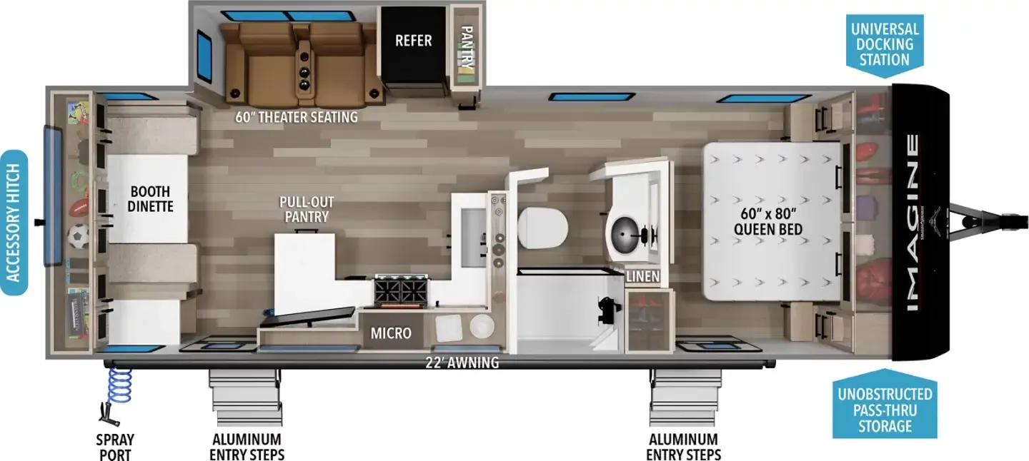 Grand Design Imagine XLS 25RLE floor plan