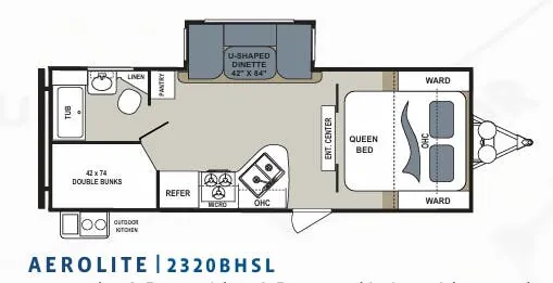 Dutchmen Aerolite 2320BHSL floor plan