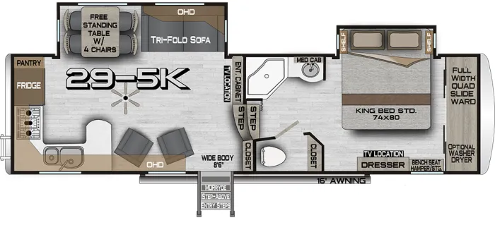 Northwood Arctic Fox Grande Ronde 29-5K floor plan