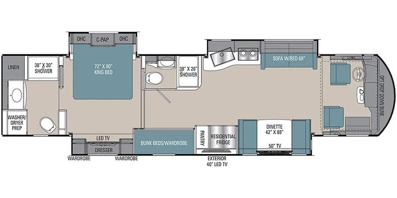 Coachmen Sportscoach RD 402TS floor plan