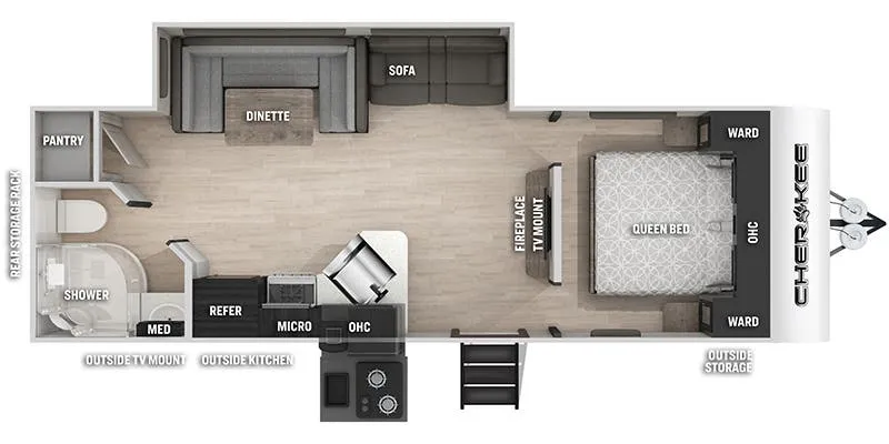 Forest River Cherokee Black Label 234DCBL floor plan
