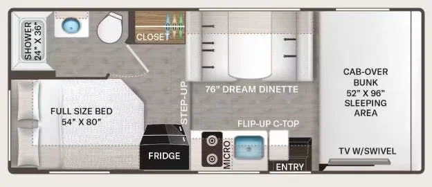Thor Motor Coach Echelon LC21 floor plan