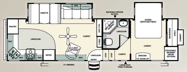 Forest River Sandpiper 300RG floor plan