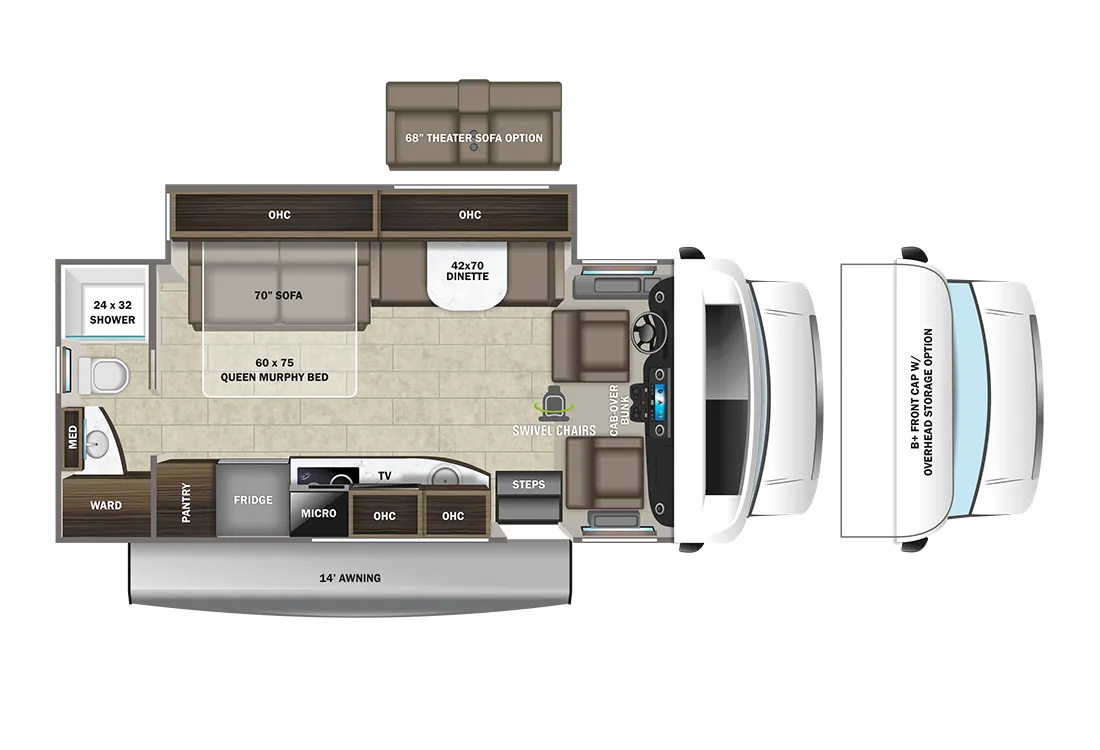 Entegra Coach Qwest 24R USA floor plan