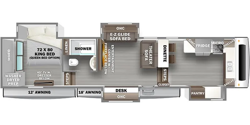 Forest River Riverstone Reserve 3950FWK floor plan