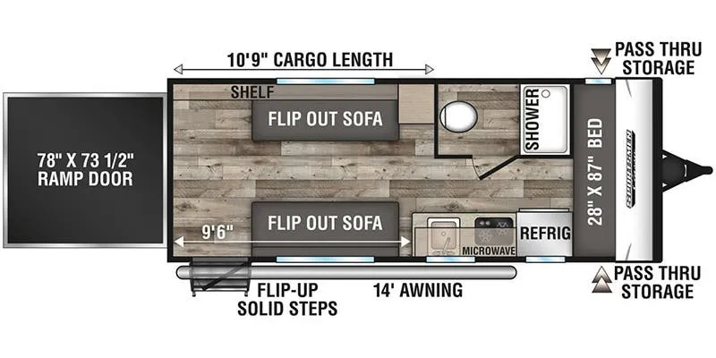 K-Z Sportsmen Classic 190TH floor plan