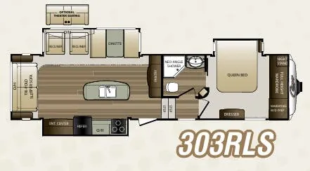 Keystone Cougar 303RLS floor plan