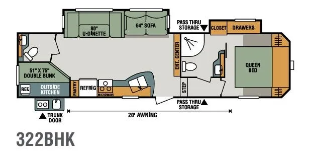 K-Z Sportsmen 322BHK floor plan