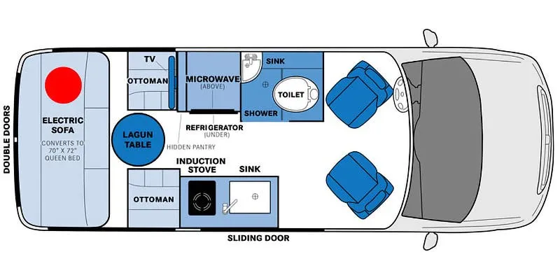 2021 Pleasure-Way Ascent TS - Floor plan