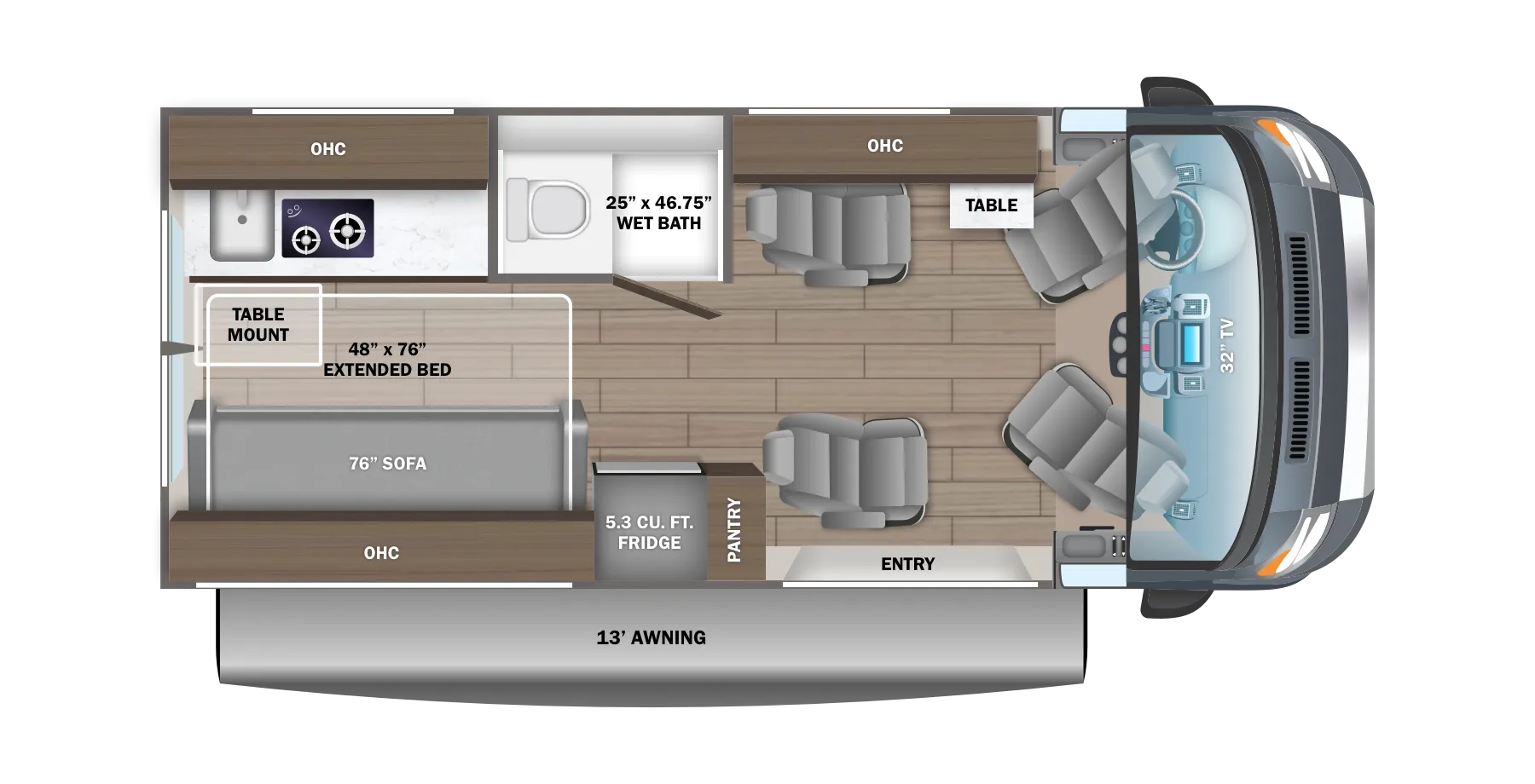 Jayco Swift 20A floor plan