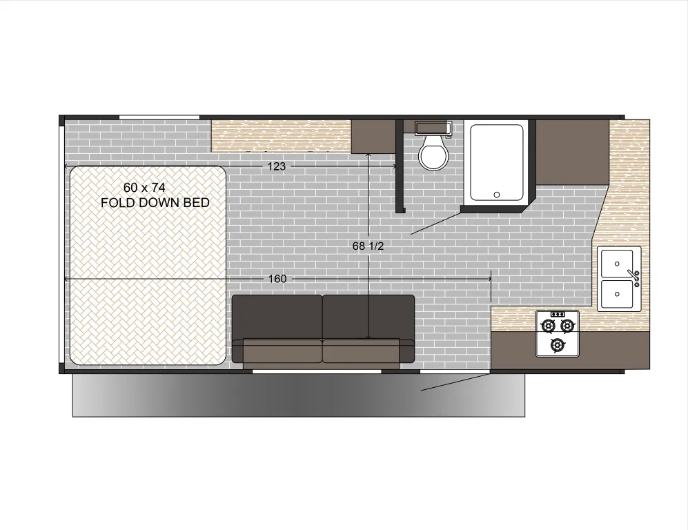 2025 Sunset Park RV Sun Lite 21TH - Floor plan