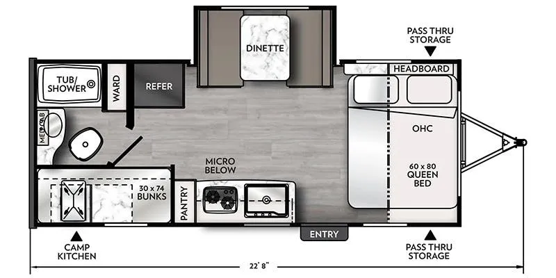 2025 Coachmen Apex Nano 194BHS floor plan