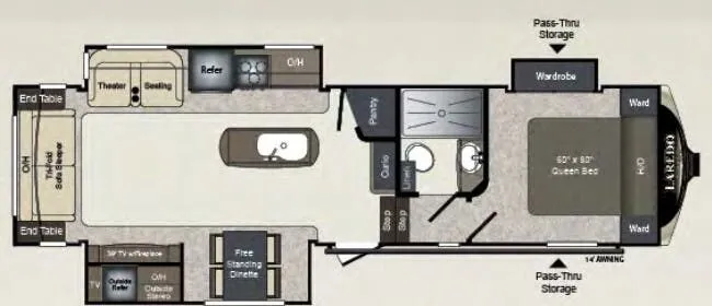 Keystone Laredo 298SRL floor plan