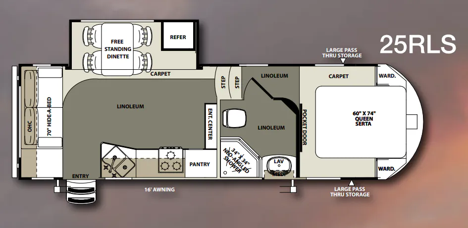 Forest River Sierra Select 25RLS floor plan