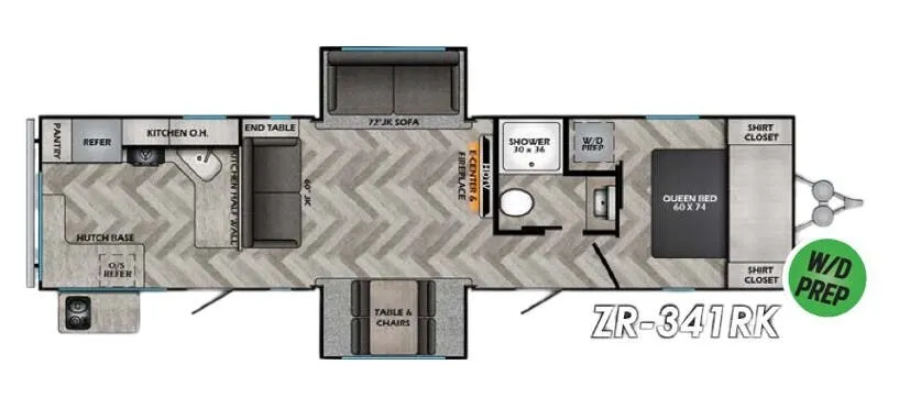 CrossRoads Zinger 341RK floor plan