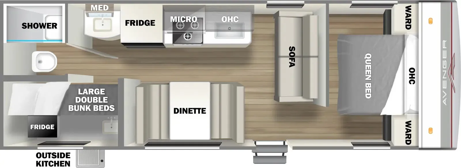 Prime Time Avenger 26BK floor plan