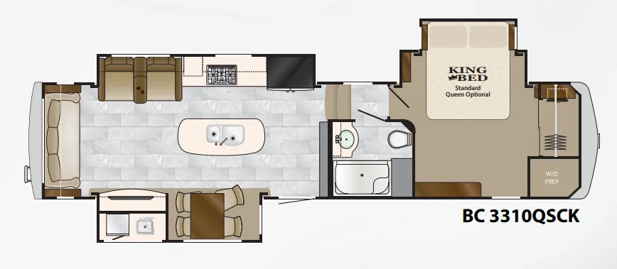 Heartland Big Country 3310QSCK floor plan