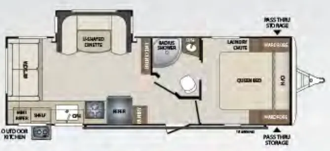 Keystone Bullet 257RSS floor plan