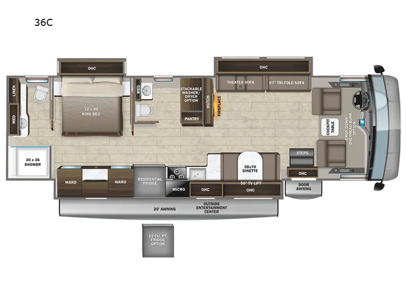 2023 Entegra Coach Vision XL 36C - Floor plan