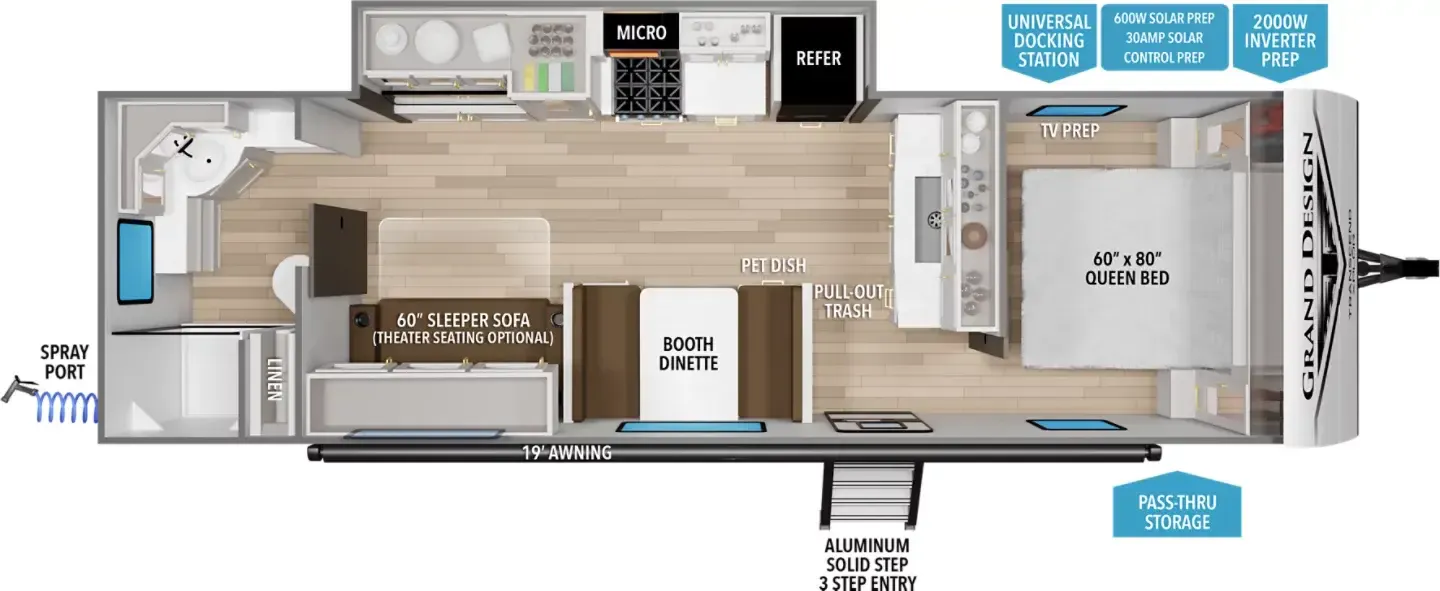 Grand Design Transcend Xplor 26RBX floor plan