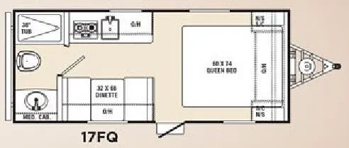 Forest River Viking 17FQ floor plan