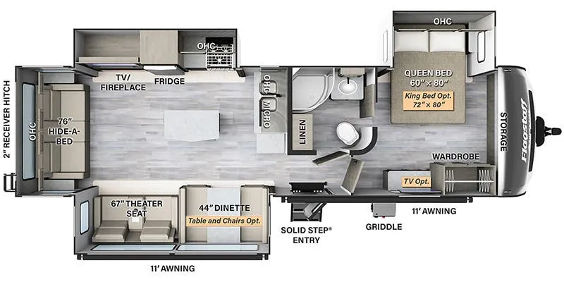 2023 Forest River Flagstaff Super Lite 29RLBS - Floor plan