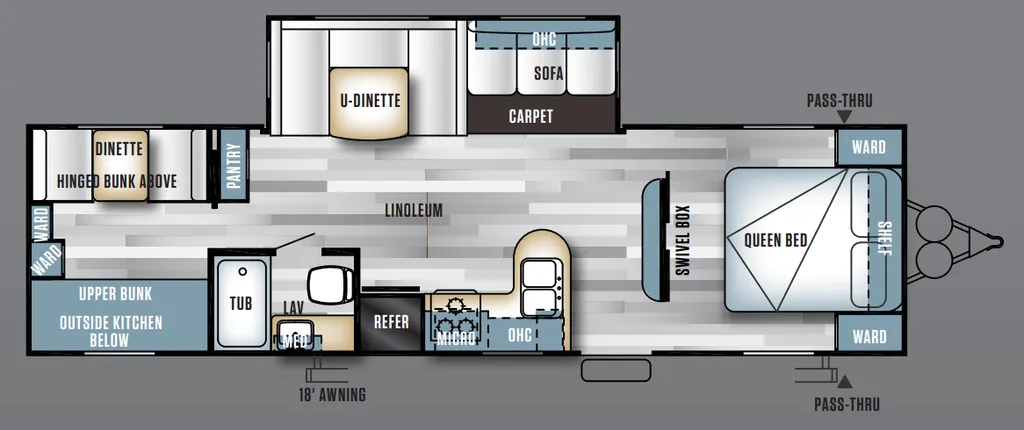 2015 Forest River Salem 30KQBSS floor plan