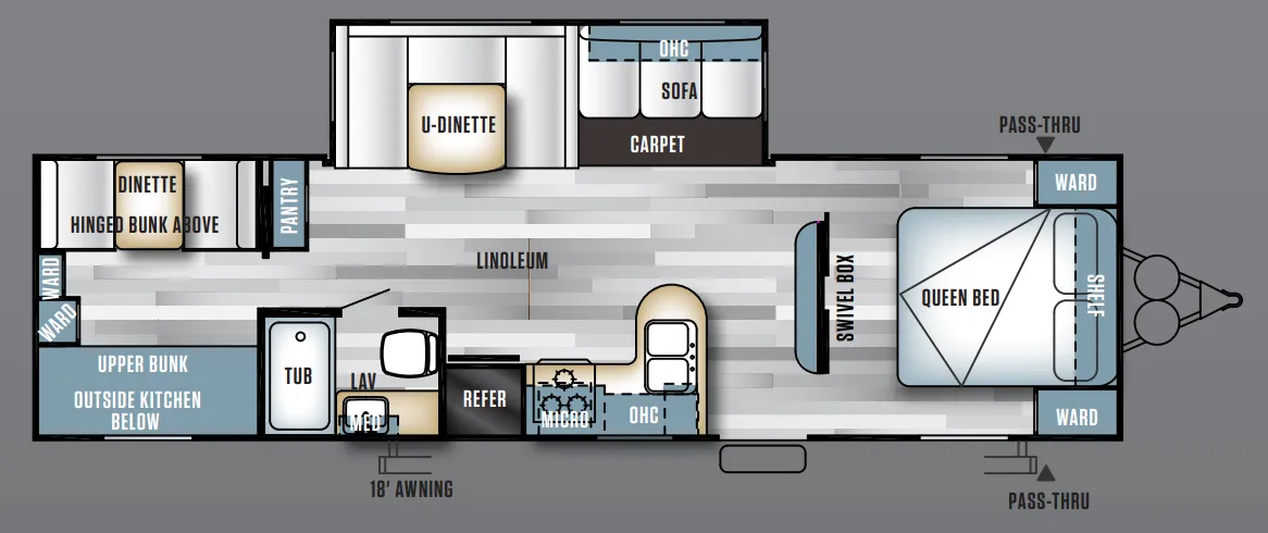 2015 Forest River Salem 30KQBSS - Floor plan