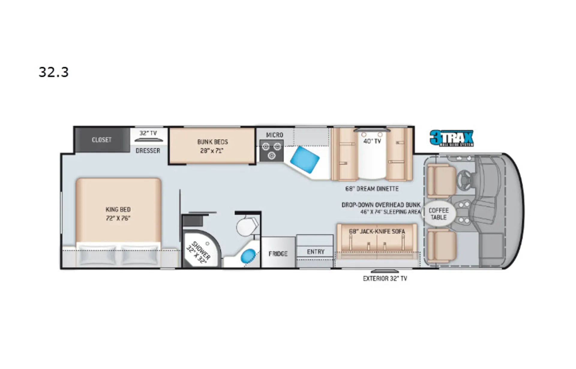 2020 Thor Motor Coach ACE 32.3 - Floor plan