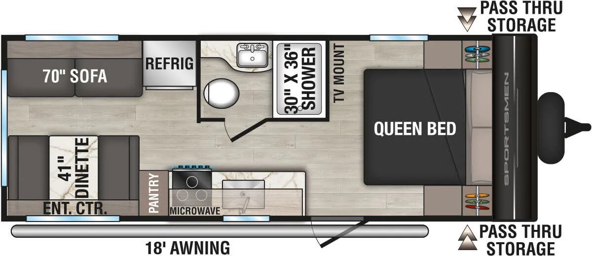 K-Z Sportsmen Select 210RDSL floor plan
