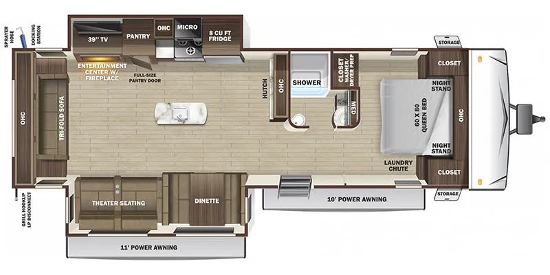 Highland Ridge Mesa Ridge Limited MR290RLS floor plan